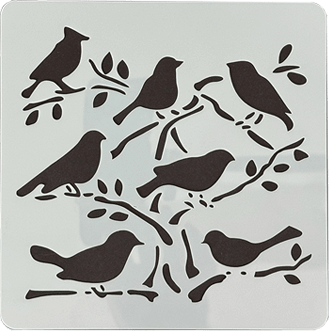 Reusable 6x6 inch birds stencil for DIY painting